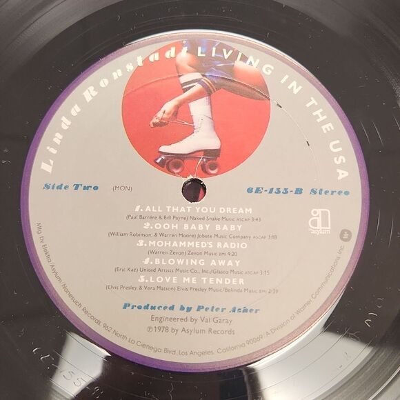 Linda Ronstadt Living In The USA 1978 Vinyl Record - Picture 9 of 9